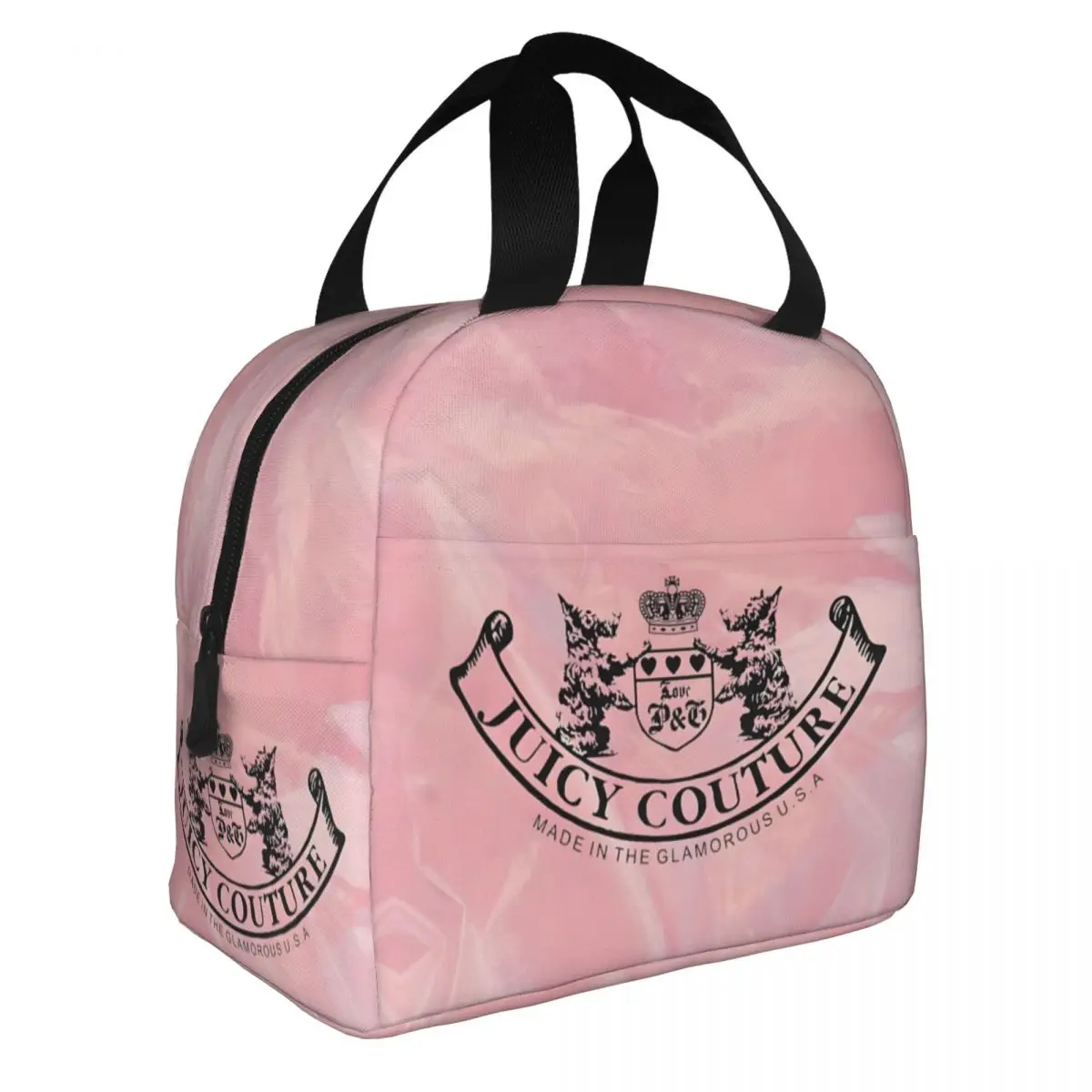 Juicy-Couture Insulated Lunch Bag Leakproof Cartoon Lunch Container Cooler Bag Tote Lunch Box Work Picnic Food Bag