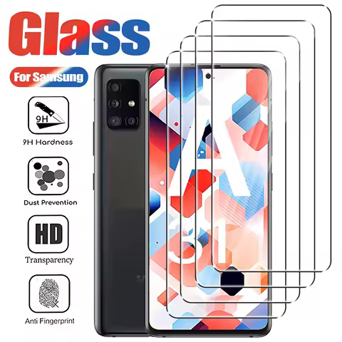 1-4Pcs Tempered Glass For Samsung Galaxy A41 A31 A21 A11 Screen Protector on Samsung A21s A51 A71 A81 A91 Protective Cover Glass