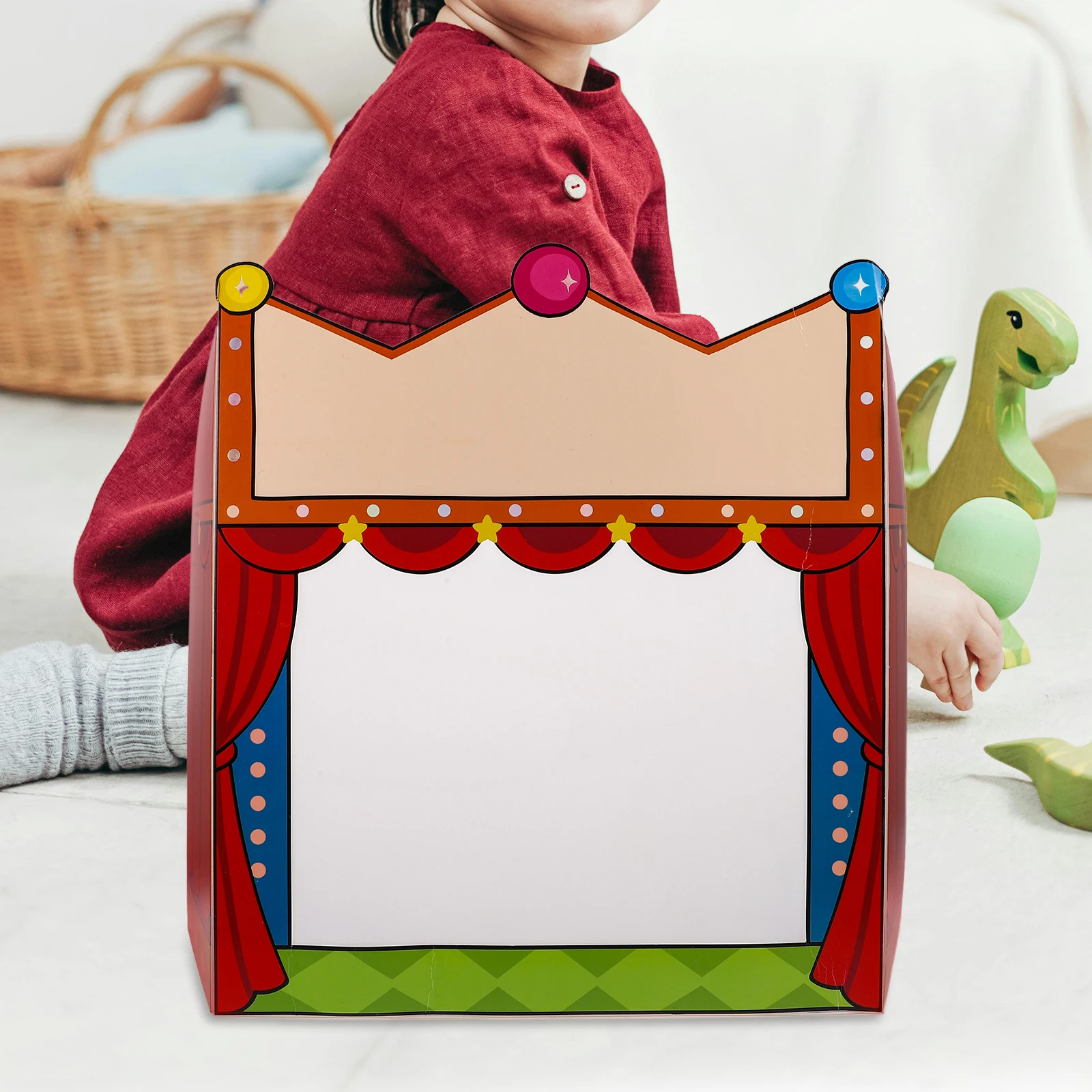 어린이를 위한 1세트 그림자극장, DIY 제작 키트, 창의적인 공예 활동 세트, 무대, 교실 공연