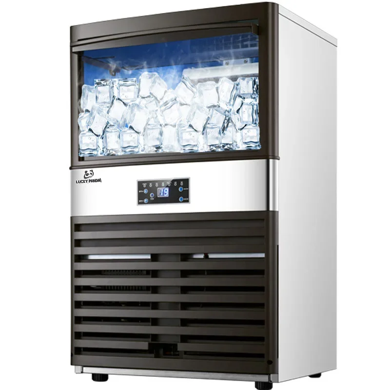 100kg Hot Ice Maker Machine for Bar Coffee Shop Milk Tea Room SK-80FA Commercial Ice Cube Making Machine 110V 220V