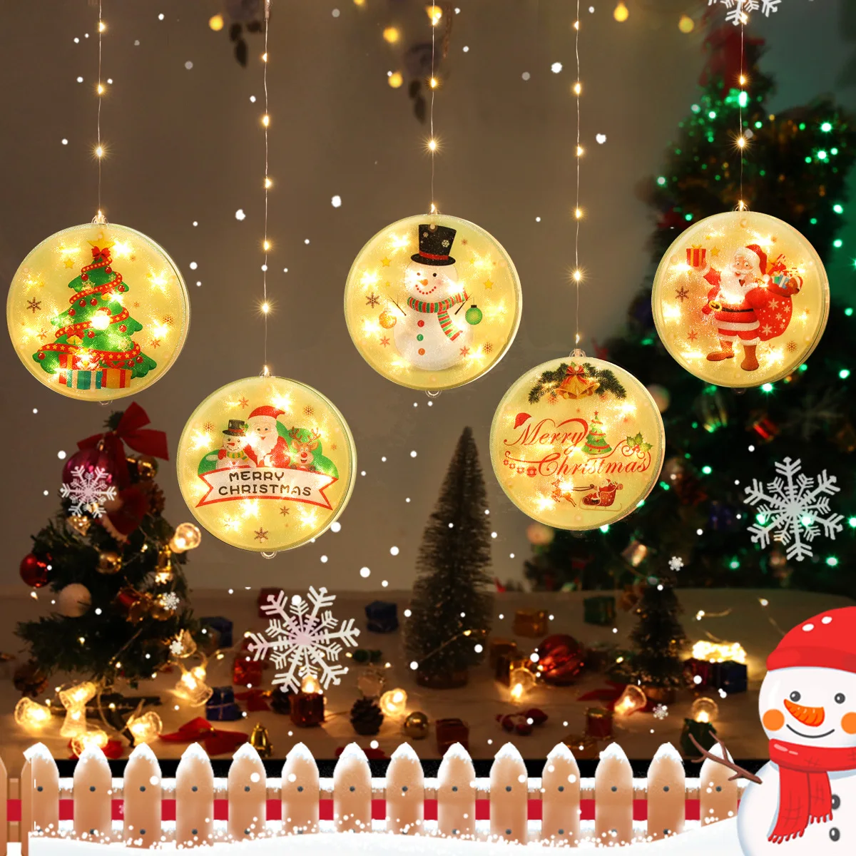 LED Christmas Lantern Light Christmas decorations 2024 for Home Navidad New Year Christmas Ornament Santa Claus Xmas Kids Gifts