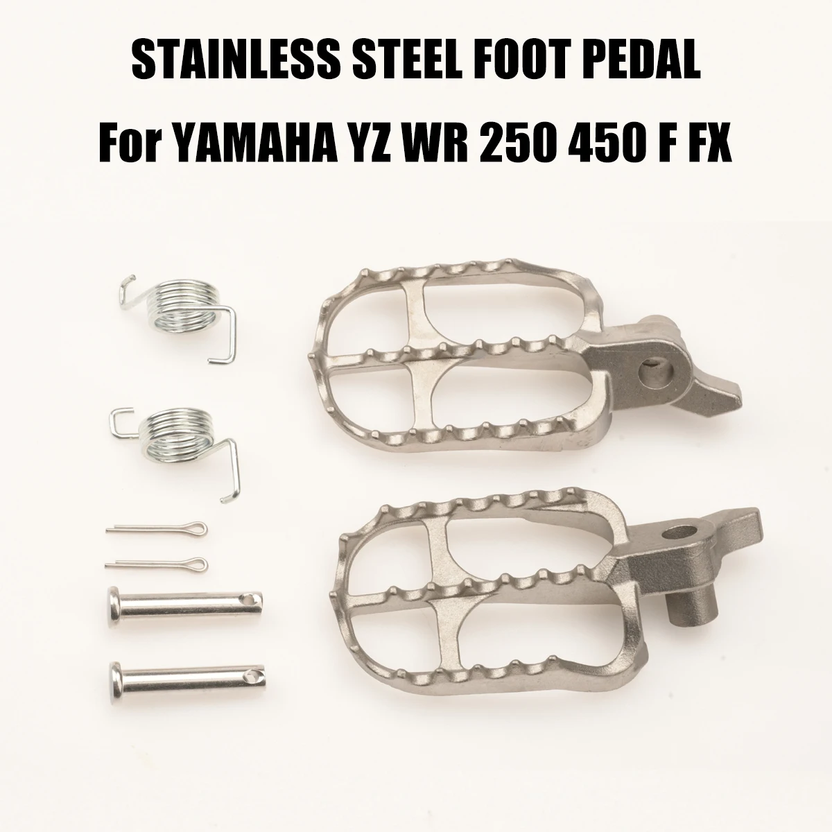 

Motorcycle Stainless Steel Footrest Pegs Footpegs Rests Pedals For YAMAHA YZ250F YZ450F YZ250FX YZ450FX WR250F WR450F 2023 2025