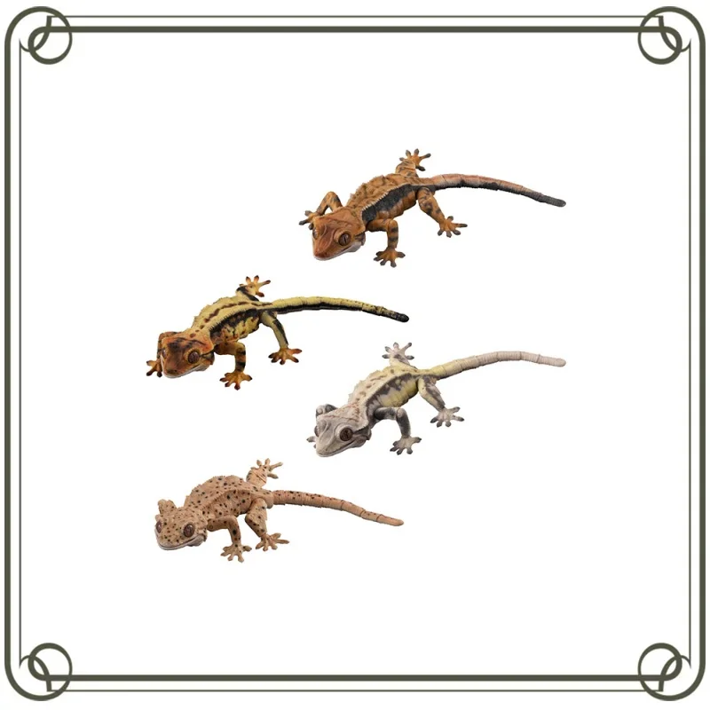 

Bandai Gashapon Biographical Encyclopedia Crested Dog Gecko 02 Mobile Crawling Pet Simulated Prop Action Figures Model Kids Toy