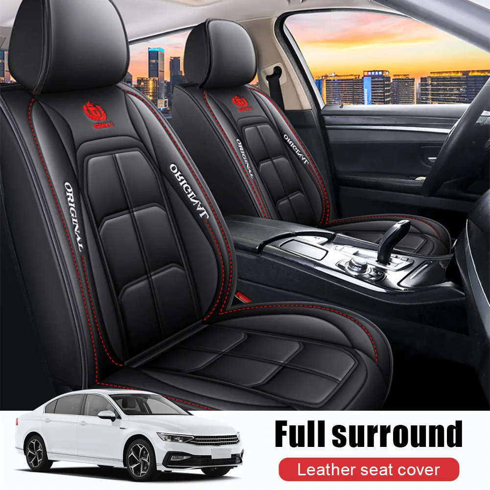 Universal Car Seat Cover PU Leather Front Seat Cover Rear Split Bench Cover All Season Easy Install Seat Protection for Car SUV