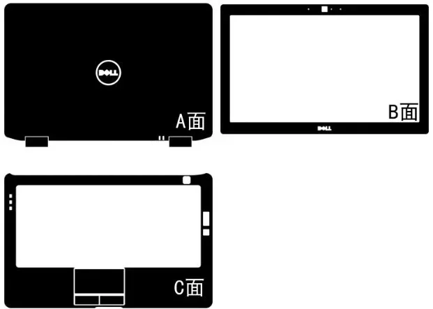 1xTop+1xPalmrest+1xScreen Bezel Skin Sticker Cover For DELL Latitude E6330 E6320 E6230 E6220 Precision 3520 M4600 M4700 M4800