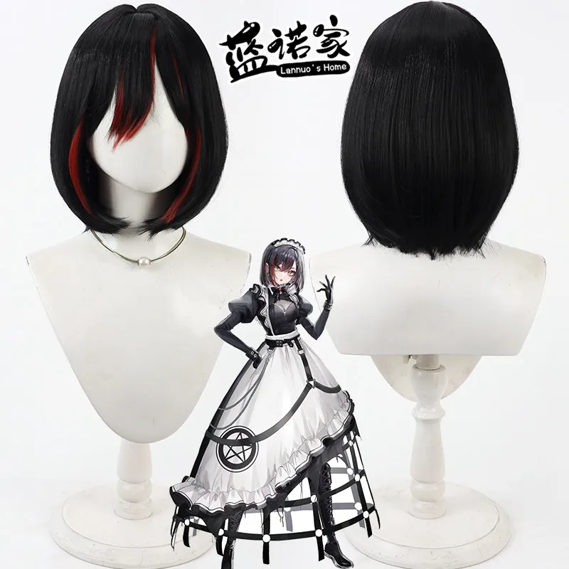 Perruque de cosplay Kokutou pour l'anime Death Games to Put Food on the Table, accessoires de fête d'Halloween et de carnaval, cheveux synthétiques + bonnet de perruque