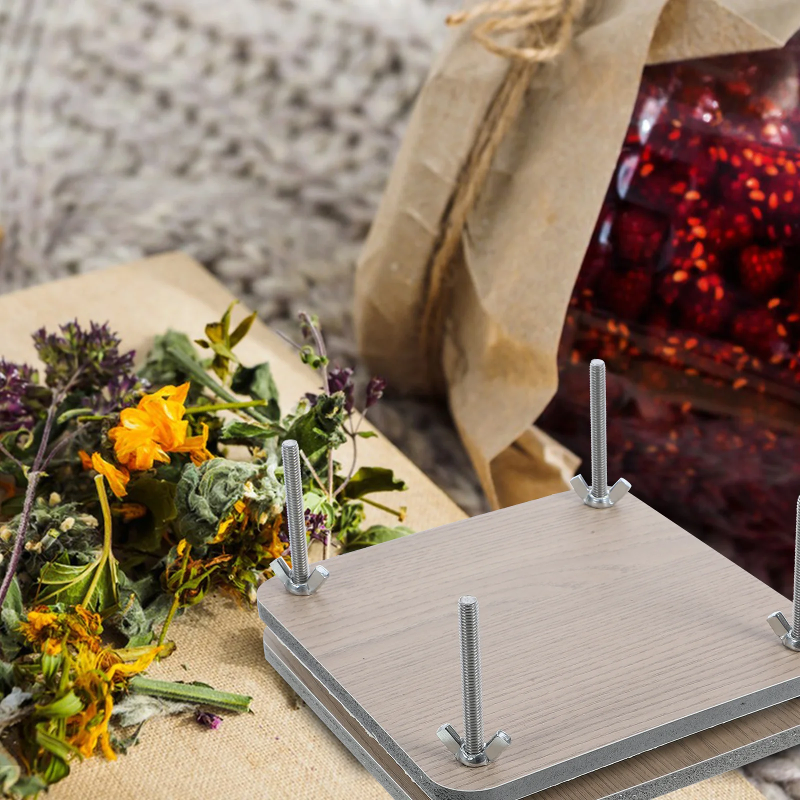 

1Set Flower Pressing Kit Professional DIY Plants Press Tool Set for Dried Flowers Leaves Fruits Preservation Craft Decoration