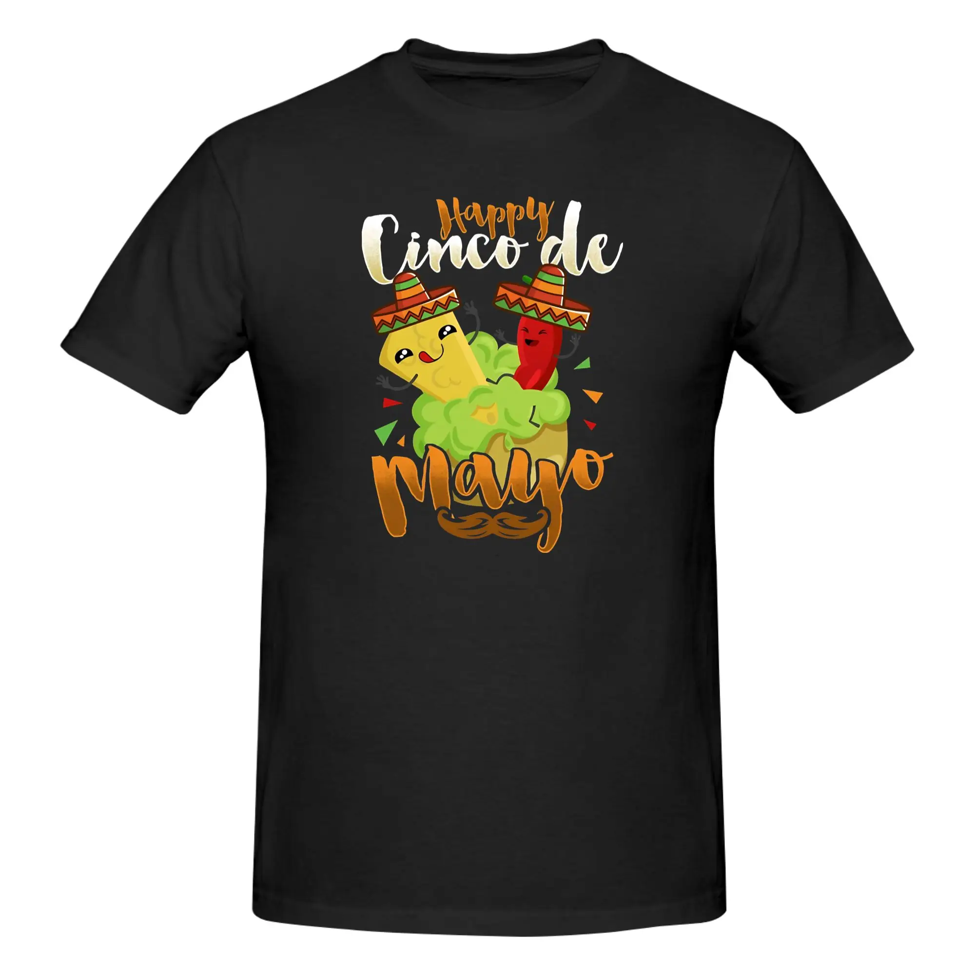 1 Piece Mexican chilli Graphic 100% Cotton T-Shirt Cinco De Mayo Tops Tees For Men
