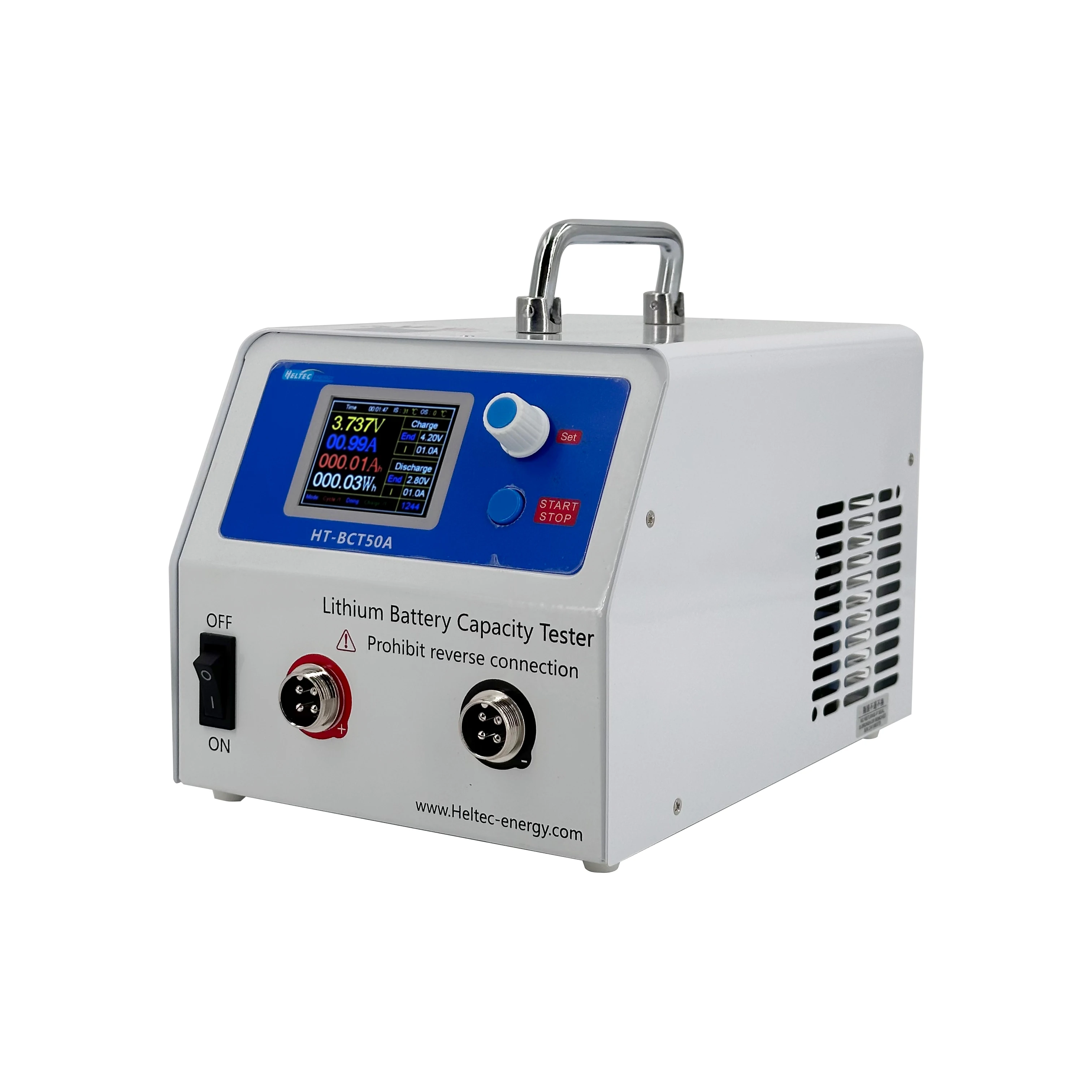 Heltec 10A-50A Charge/Discharge Battery Capacity Tester for 18650/21700 LiPo/LiFePO4 5V/30V Electronic Load Power Tester