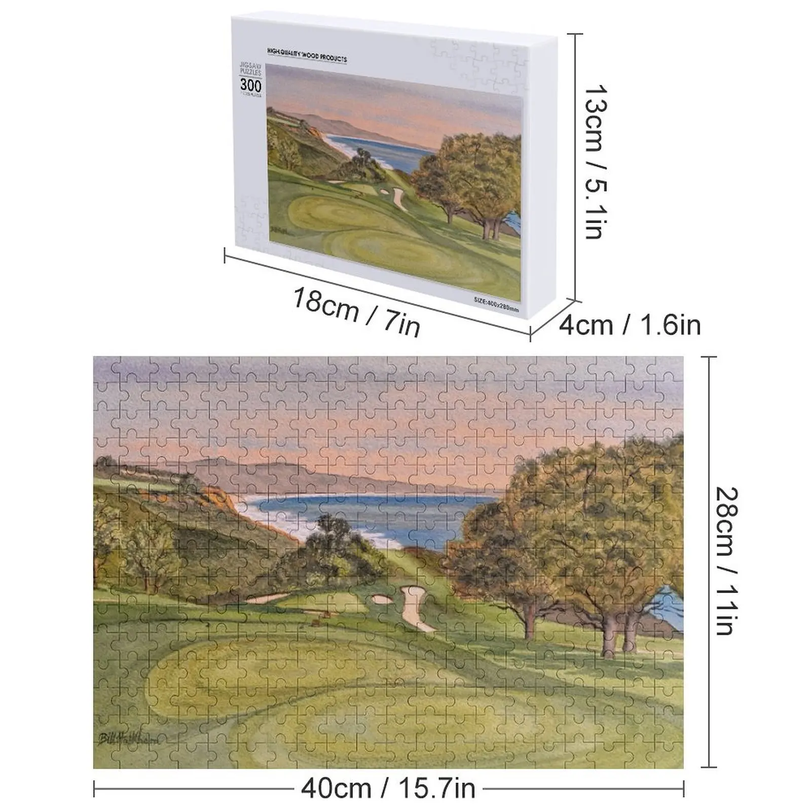 Torrey Pines South Golf Course Hole 6 Jigsaw Puzzle Custom Wooden Gift Personalized Gift Married Puzzle