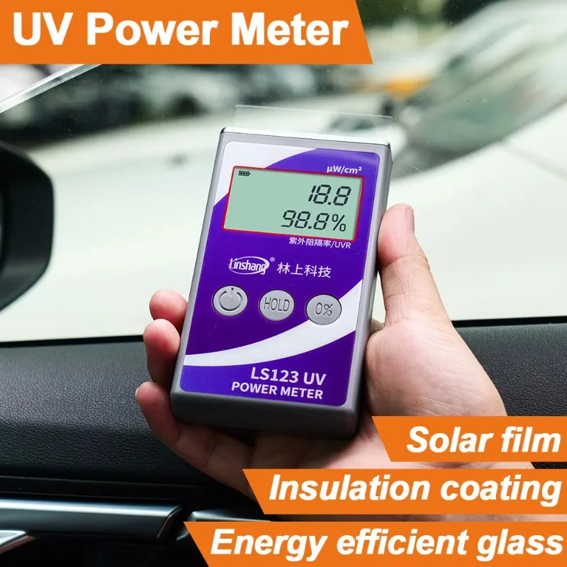 LS123 365nm UV Rejection Radiation Intensity Measurement Glass Solar Film Window Tint Tester UV Power Meter