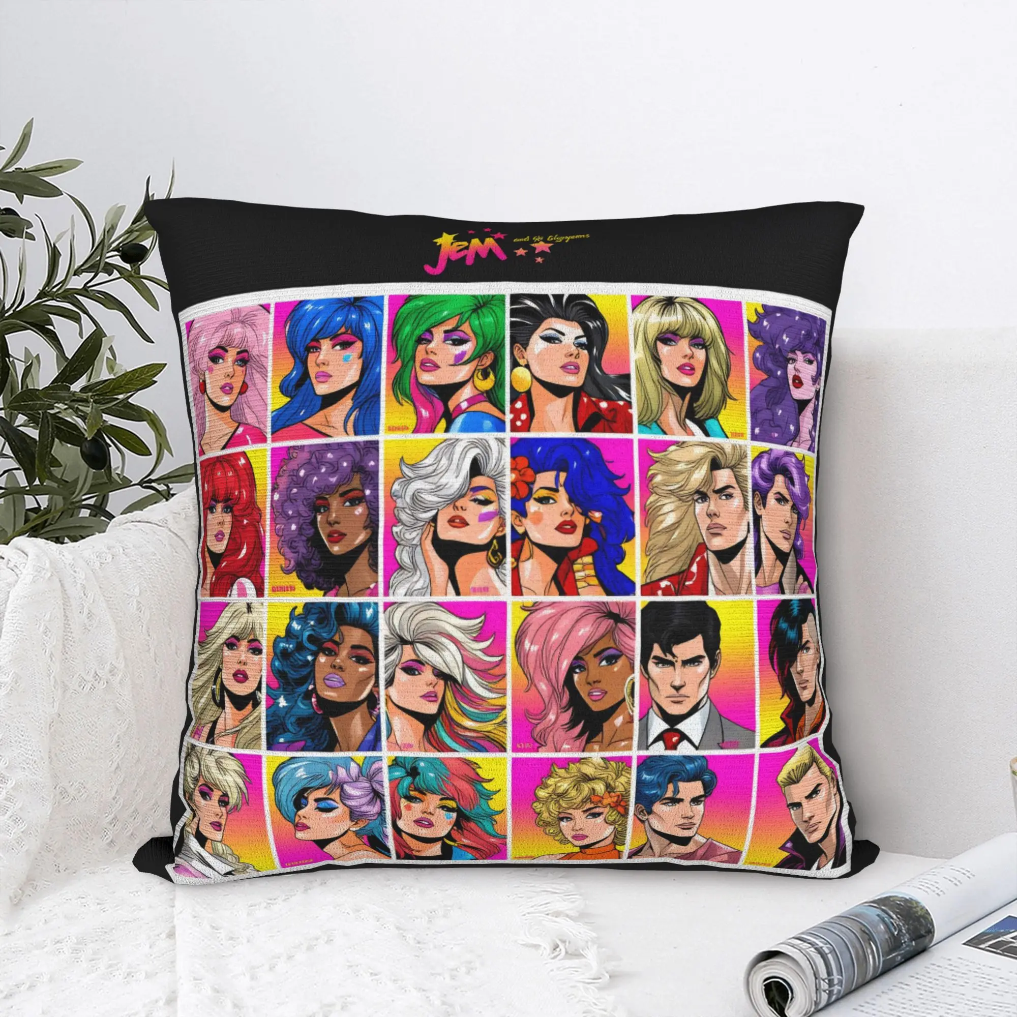 Pillow Case Kpop Jem and the Holograms Custom  Pillow Cover For Office Car Home Decor Fashion Pillowcases