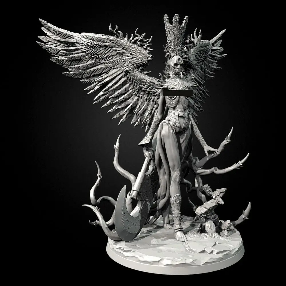 50mm Faceless Queen Zarell White Model Assembly Miniatures 3D DIY Coloring Crafts Gifts for Men and Women