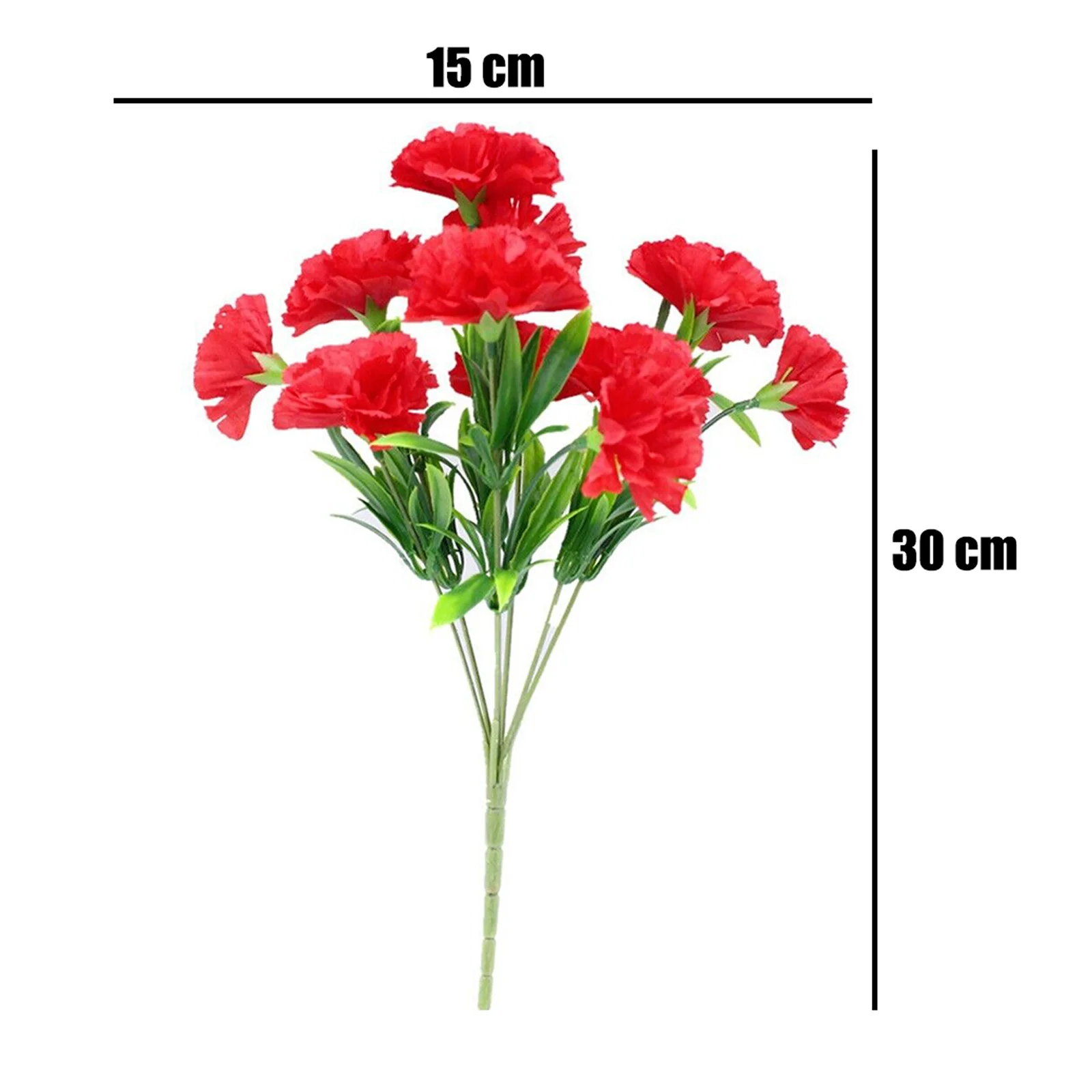 30cm 11 Heads Artificial Carnation Silk Fake Flower For Mother's Day Teacher's Day Thanksgiving Gifts Home Garden Decorations