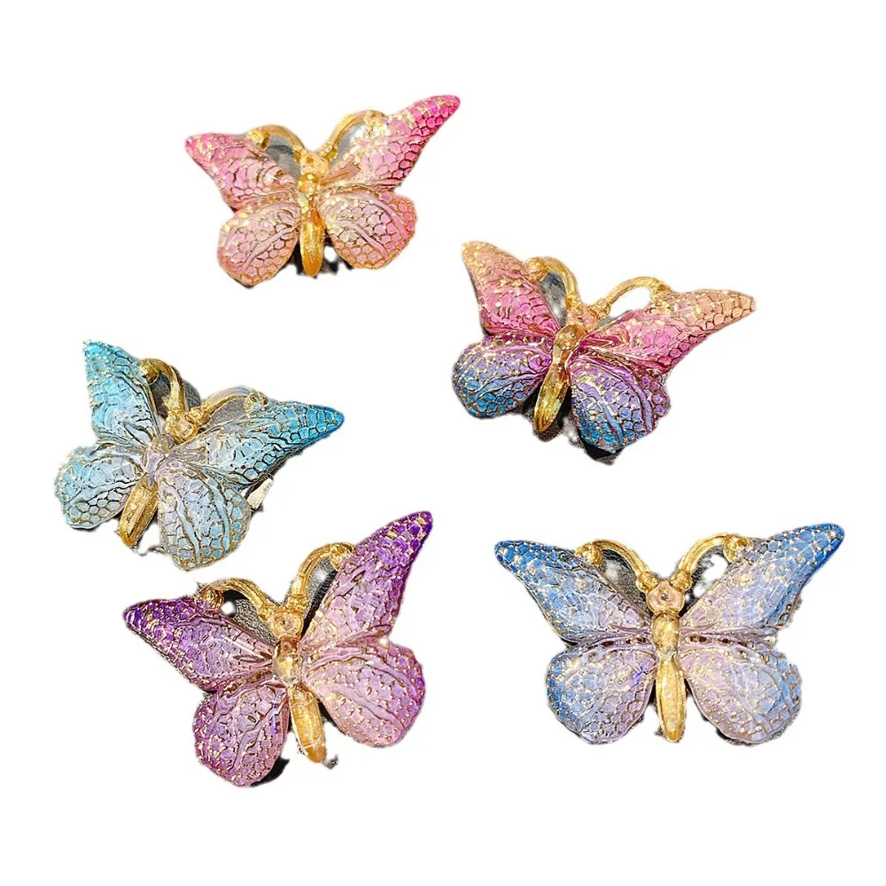 5Pcs Colorful Butterfly Hairpins for Girl Hair Clip Barrette Women Rainbow Headwear Fashion Hair Accessories Sweet Hair Ornament