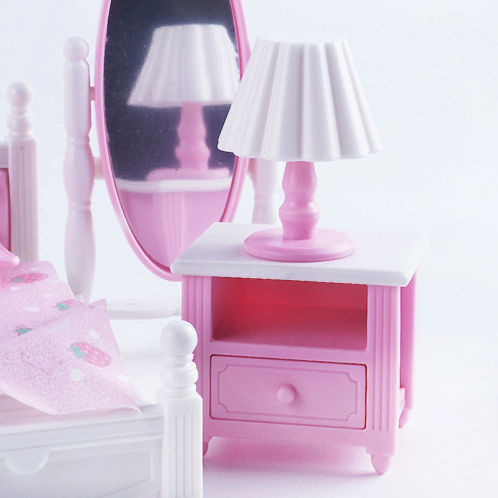 SENGTONGLE-E02 مجموعة غرف النوم دمية أثاث مصغر التظاهر اللعب بيت الدمية اكسسوارات للهدايا صبي فتاة