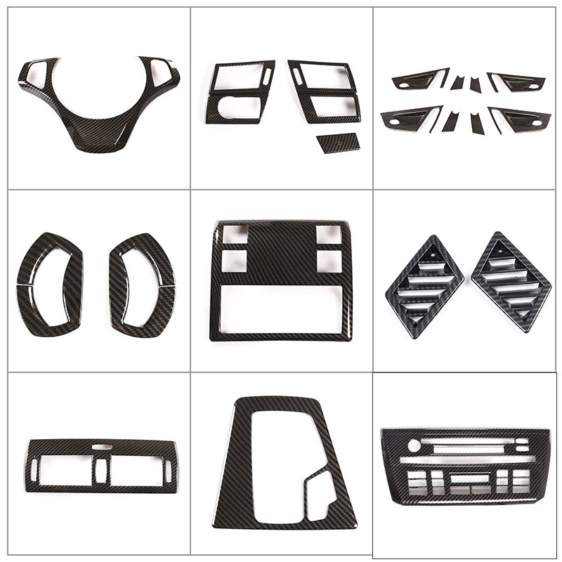 

For BMW X3 E83 2006-2010 ABS carbon fiber pattern inner door bowl protective cover glass lifting frame interior accessories