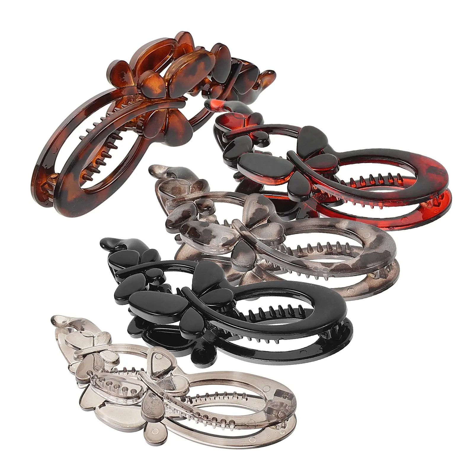 

5Pcs Butterfly Banana Hair Clips Non-Slip Claw Clip Strong Grip Ponytail Bun Holder Fashion Hair Accessories Women Girls