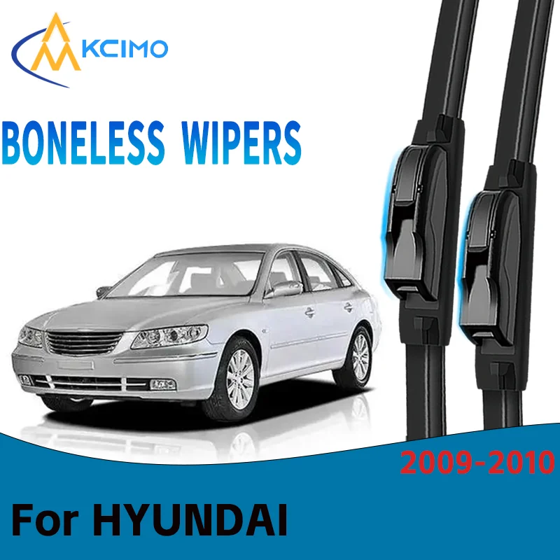 

Easy Install Wiper Kit For HYUNDAI Grandeur 2009-2010 Natural Rubber Windshield Wipers Durable Silent Car Care Replacement Parts