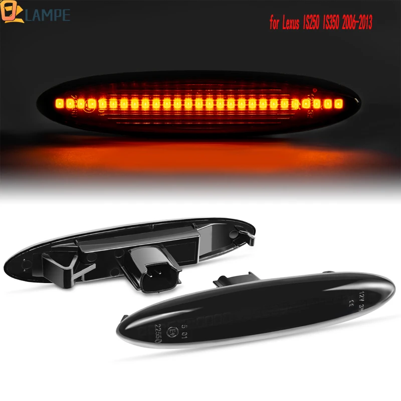 2x Led Normal Flash Side Marker Turn Signal Light For Lexus IS 250 350 SC 430 / ES 350 Toyota Soarer UZZ40 Highlander 2007-2013