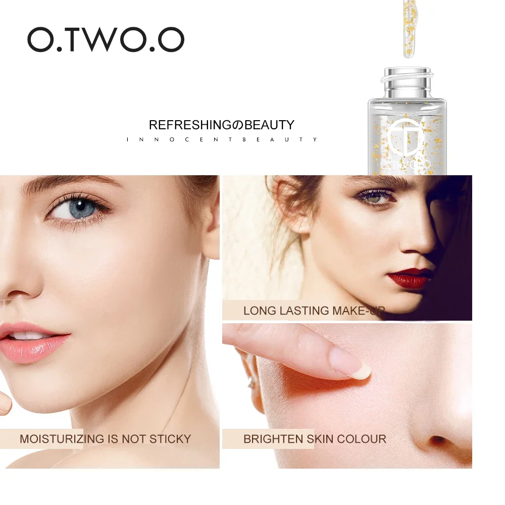 O.TWO.O or maquillage apprêt Pores invisibles Base Gel contrôle de l'huile hydratant éclaircir visage fond de teint crème avant le maquillage 20ml