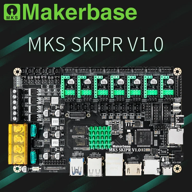 MKS SKIPR board Voron motherboard upgraded quad-core 64-bit SOC STM32F407VET6 board to run Klipper with EMMCVoronVS RaspberryPI