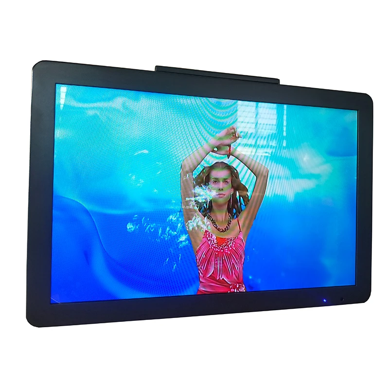 19inch Roof mounted Monitor Bus Monitor 16:9 Wide Screen 24V RCA Video Input USB Wall Ceiling Fixed Black Color Metal Chassic