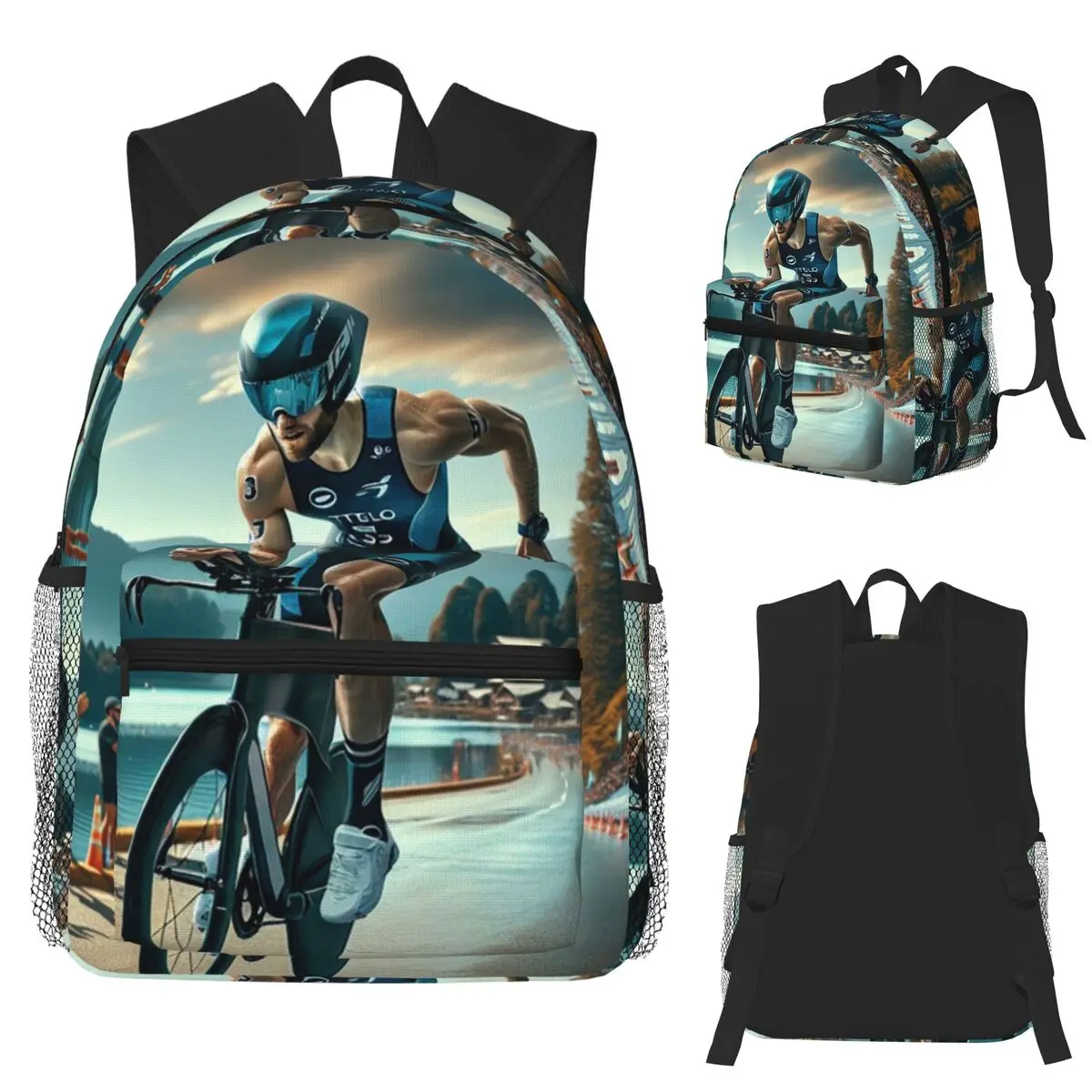 

Next To Win Triathlon Training And Performance Student Backpack School Bag Hiking Travel Daypack Fashion Bookbag Shoulder Bags