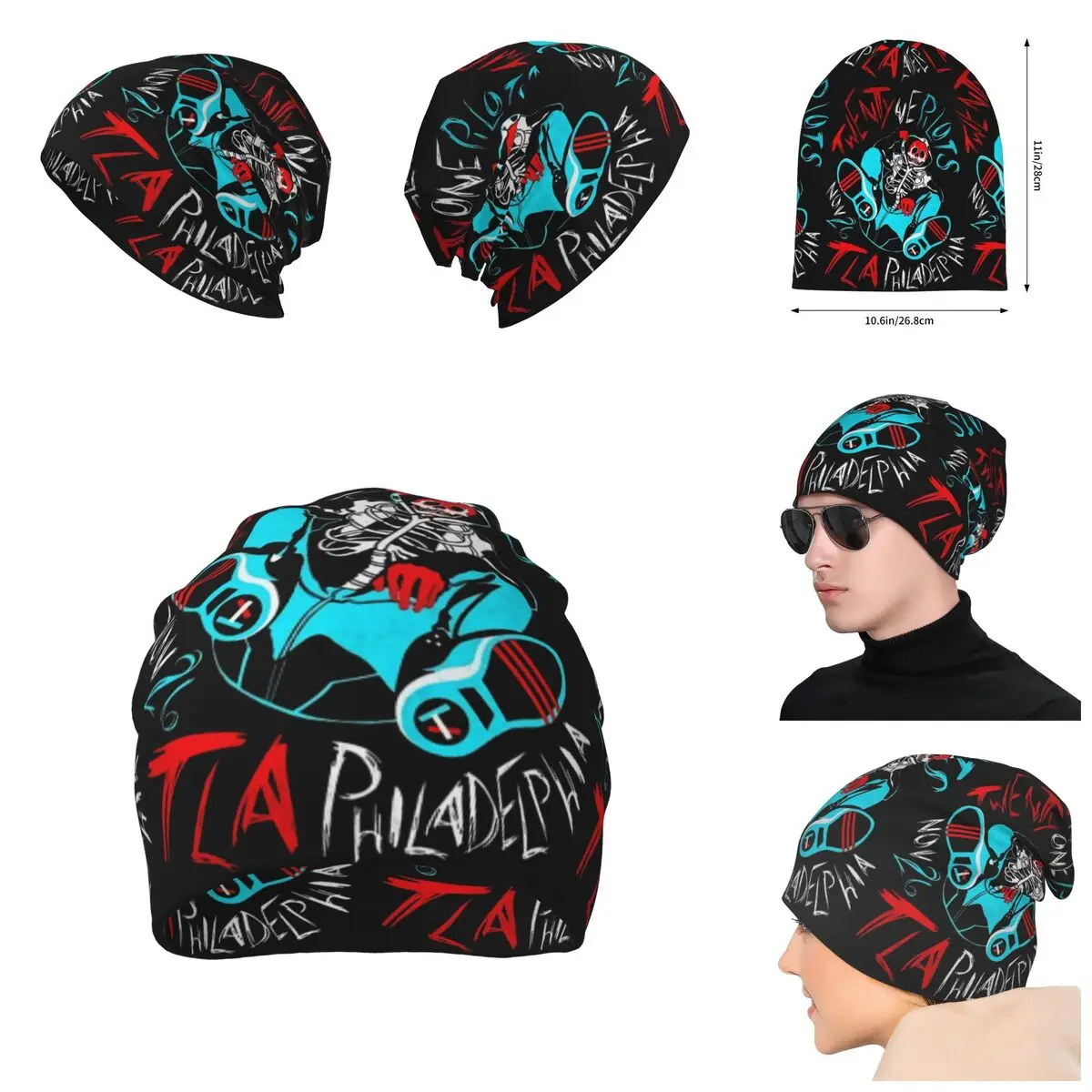 Twenty One Pilots Unisex Punk style 3D print Beanies Hat For Men And Women Outdoor Hat