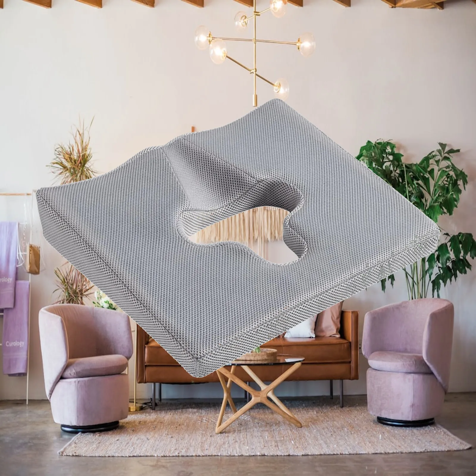 Pressure Relief Bed Sore Cushion Memory Foam Gel Seat Pad for Chair Support