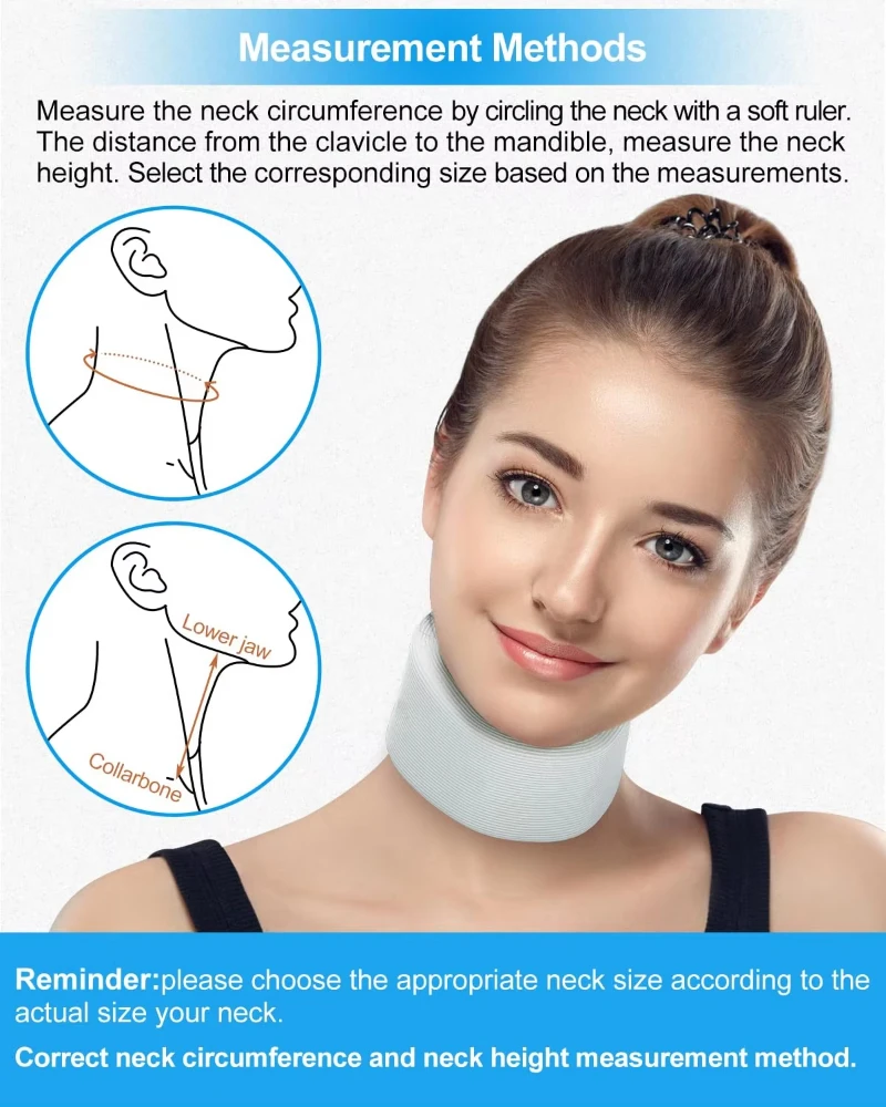 Neck Brace Neck Support Adjustable Neck Support Cervical Sponge Neck Protector for Sleep Neck Brace Breathable Neck Support