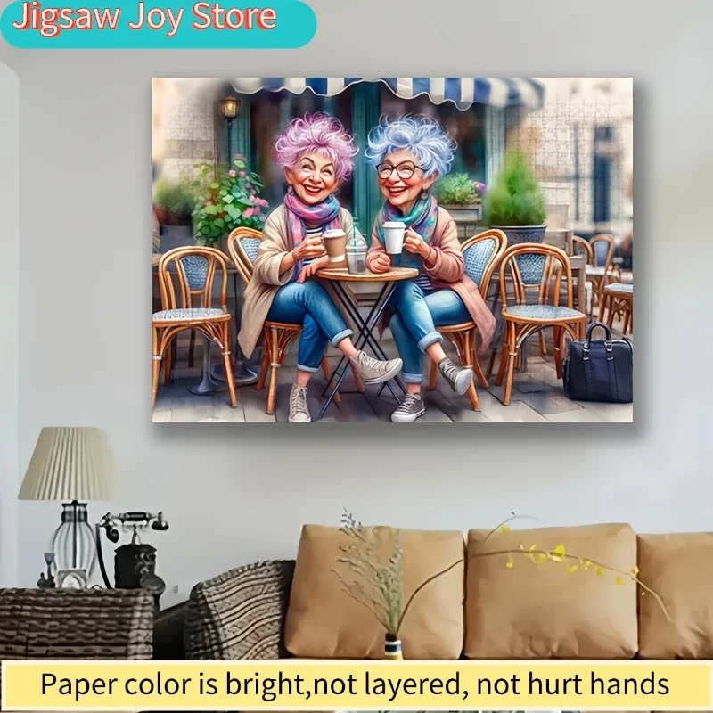 

A Fashionable Sisters' Afternoon Tea Scene, a 1000pcs Puzzle Game - an Intellectual Challenge Game, Fun for Family Interaction