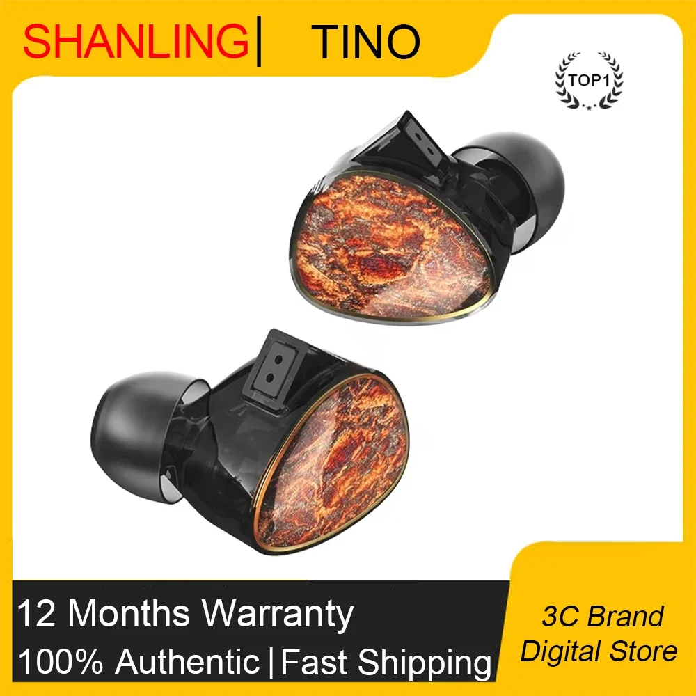 Original SHANLING TINO Dual Dynamic Driver in-Ear Earphone IEM Hi-Res Audio Earbuds 0.78mm Modular Cable Connector Wired Headset