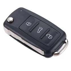 3 Button Remote Key Shell Cover Fob and Blank Key Fit for VW Golf Caddy Touran Polo T5 Tiguan Jetta  Transporter T5 Facelift