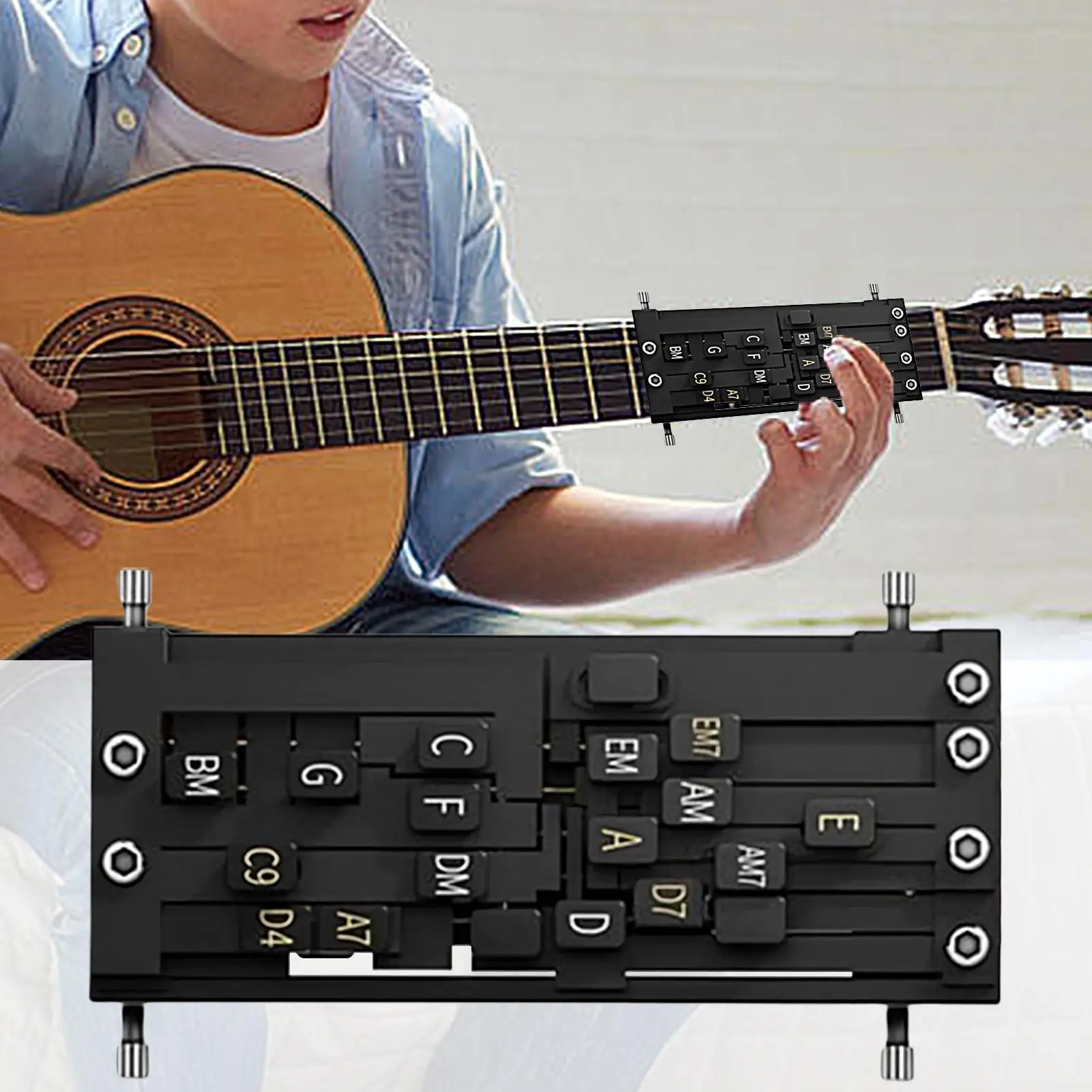 Guitar Chord Helper Guitar Chord Assistant Tool Learning System Portable Tool for Band Studio Practice Lessons Home Travel