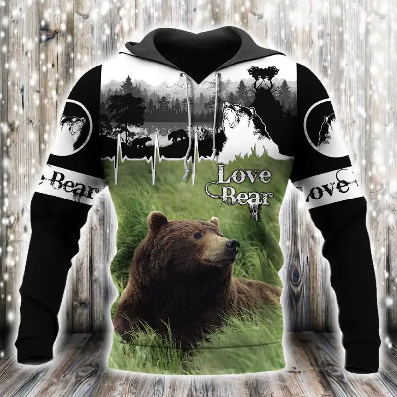 

Толстовка с 3D-принтом Love Bear для мужчин и женщин, повседневный костюм для косплея, худи на молнии с капюшоном, спортивный костюм, куртка, одежда