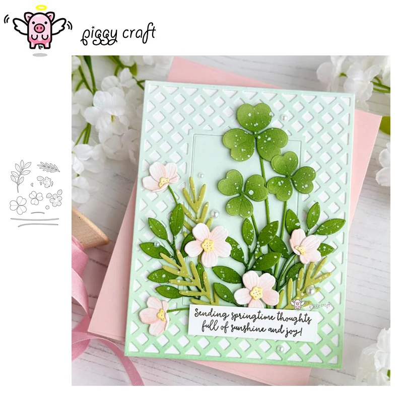 Piggy Craft Metal Cutting Dies, Cut Die Mold, Flower LePG Decoration, Scrapbook Paper Craft, Knife Mould, Blade Punch Stencils