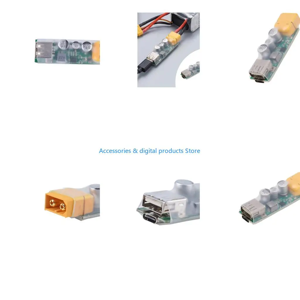 77JD Compact Chargers for Models Converting XT60 Plugs to USB Output 3V 20V from Input 10.5V 32V for Efficient Operation