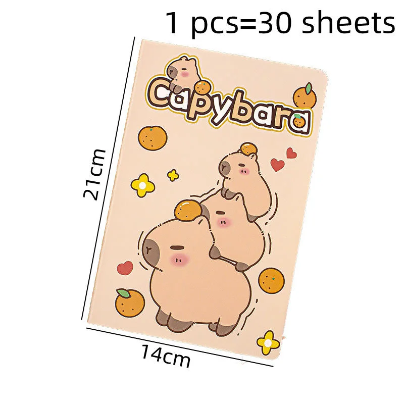 8pcs/lot Creative Capybara Notebook Cute Word Notepad Diary Planner Stationery Gift School Supplies