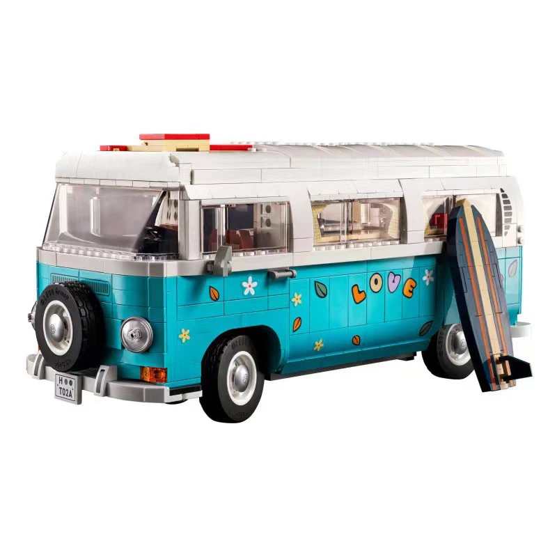 In Stock The T2 Camper Car Van Model Building Blocks Compatible 10279 DIY Bricks Toys for Children Christmas Birthday Gift