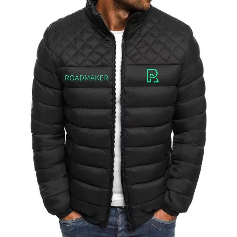 The 2024 new RODAKER men\'s standing neck zipper is made of light cotton and features a fashionable and casual European and Ameri