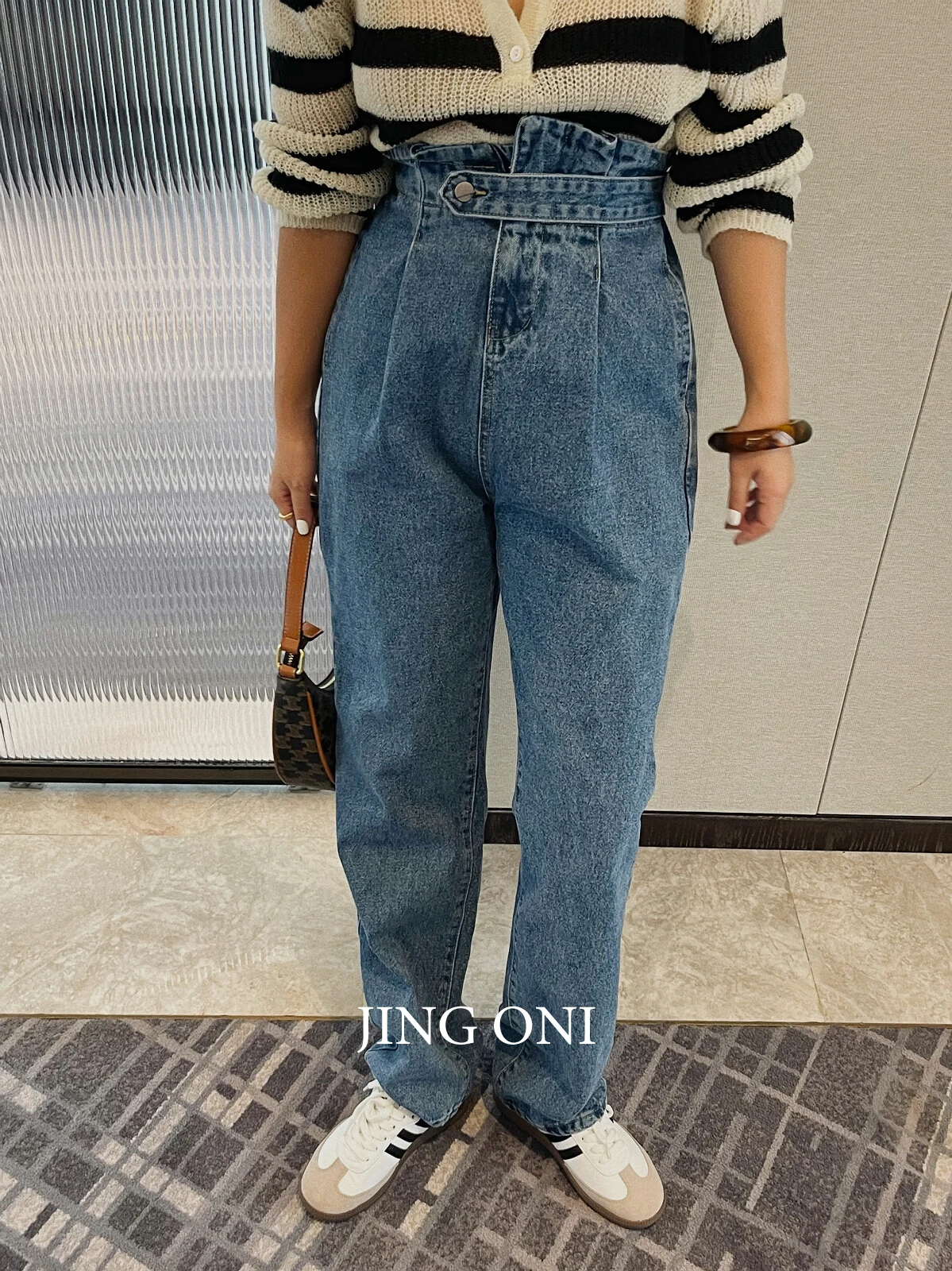 Jeans Y2k Pants Women Clothing 2023 Korean Style Baggy High Waist Cargo Trousers  Autumn Vintage Fashion Wide Straight Leg New