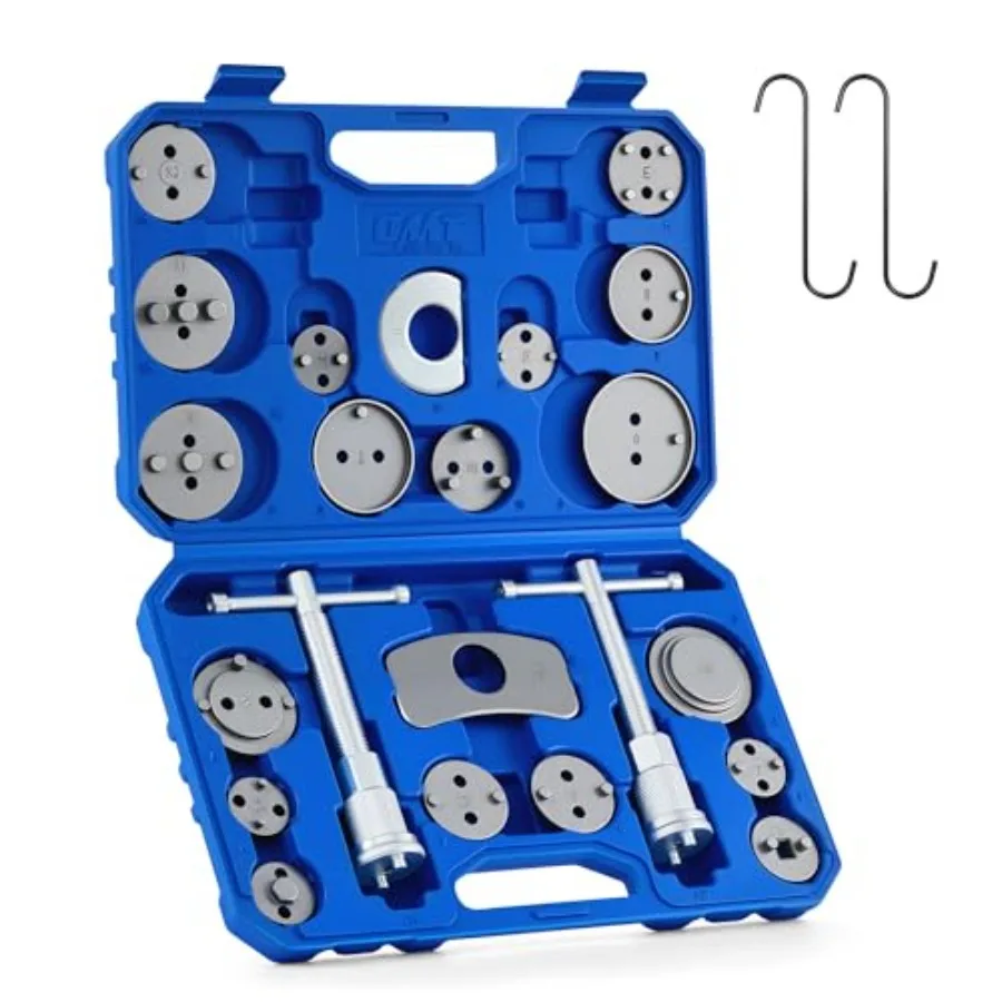

24pc Brake Caliper Comprion Tool Set, Heavy Duty Brake Piston Compror Tool and Wind Back Tool Kit for Brake Pad Replacement, Un