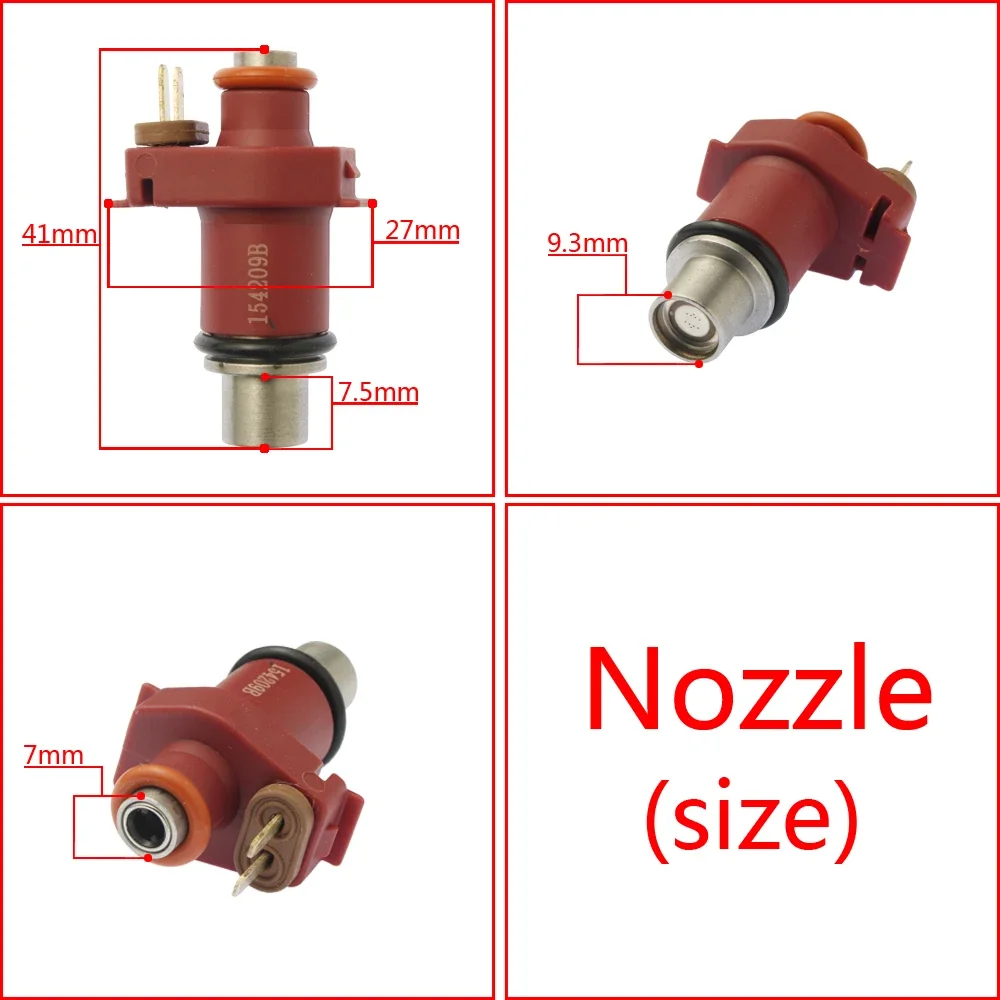 Fuel Injector 10 Holes For 180 200-250CC Ys 250 2006 - 2008 / XT Xtz 250 Lander 2007 - 2008 Nozzle Injection Flow 1S4-13770-00