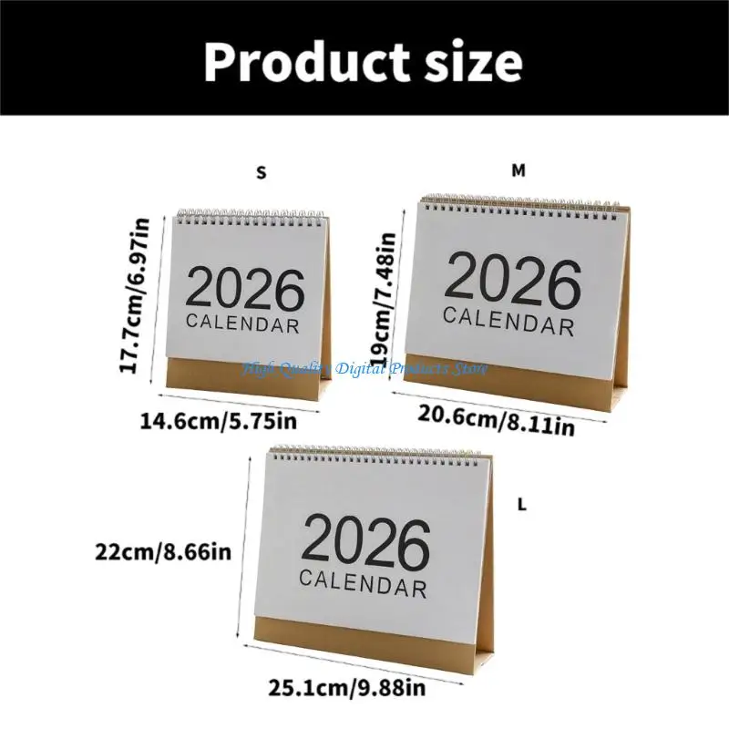 Lịch để bàn U2JE 2026 Lịch đóng sách dây Lịch đứng Lịch để bàn cho trường học tại nhà