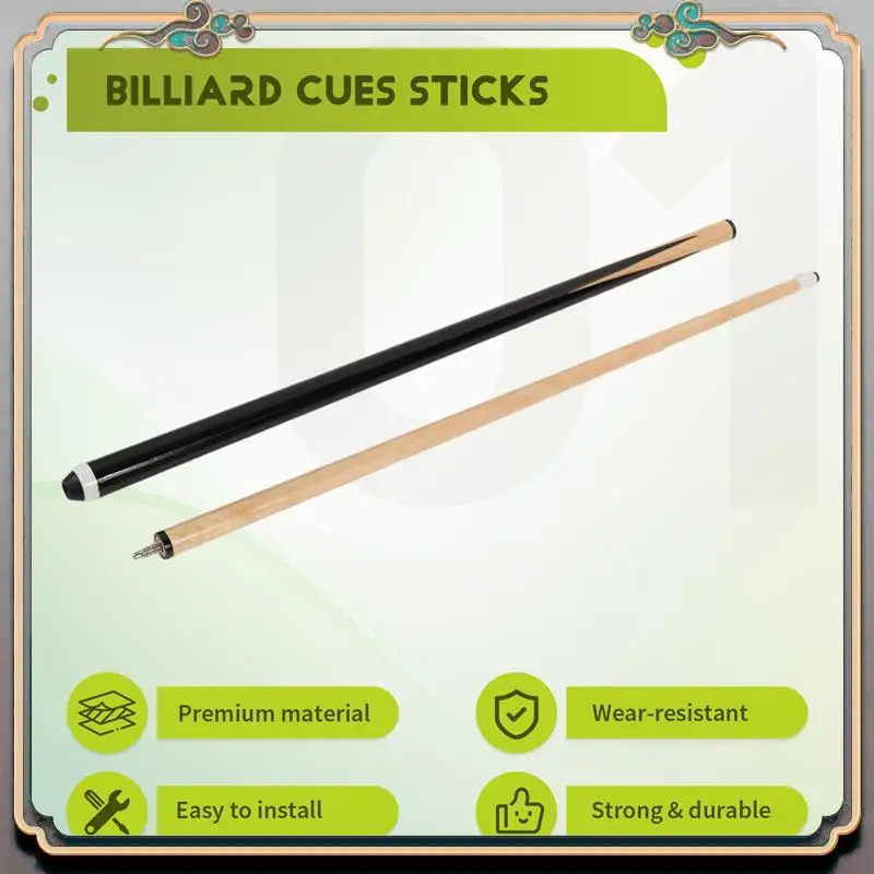 

Durable Wooden Pool Cues Billiard Pool Cues Sticks Entertainment Snooker Accessories Billiard Tools 145Cm