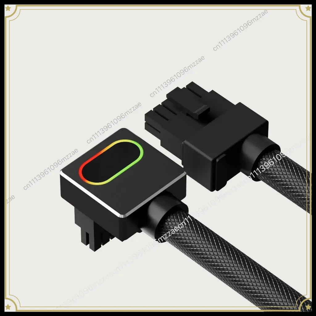 Side Out, Graphics Card Module Cable 90 Degree Elbow 12 + 4P Power Supply Cable