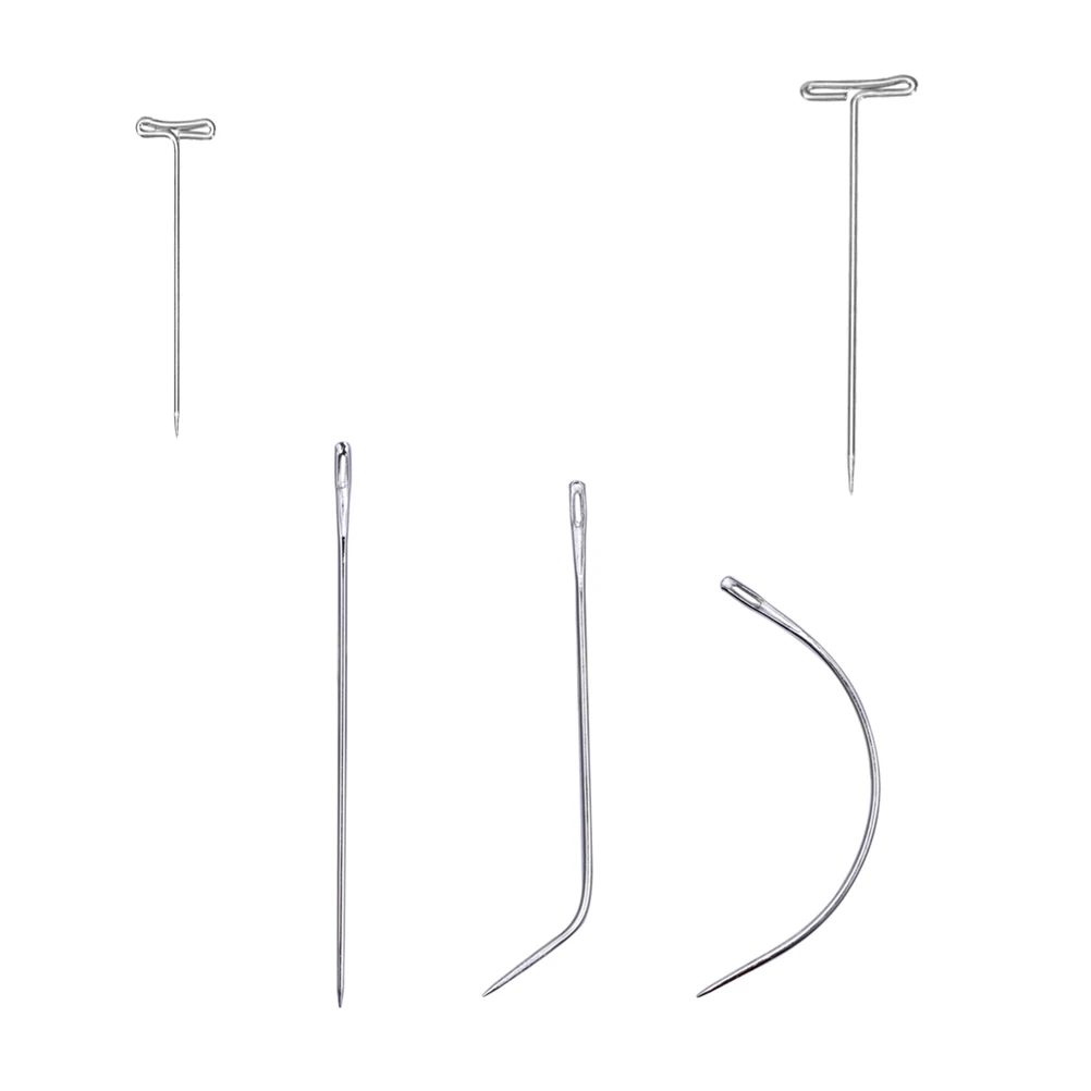 

170pcs Needles Set Straight Curved Sewing Repair Tools T Pins Knitting Styling Needle Set Crafts Storage Box
