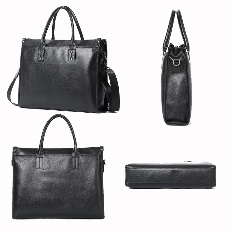 Valigetta da donna di design di lusso Borsa tote in pelle di mucca Borse a tracolla da uomo di alta qualità Borsa per laptop in pelle