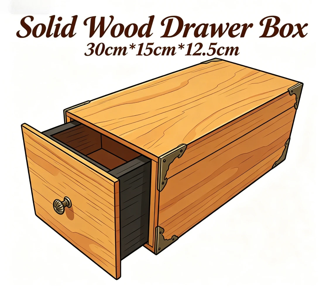 

Solid Wood Drawer Box (30cm*15cm*12.5cm) Magic Tricks Production Box Professional Magician Stage Illusions Gimmicks Mentalism
